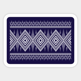 Beautiful tribal pattern in blue and white Sticker